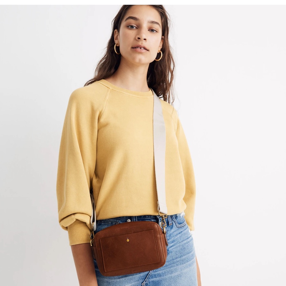 Madewell Transport Camera Bag in English Suede